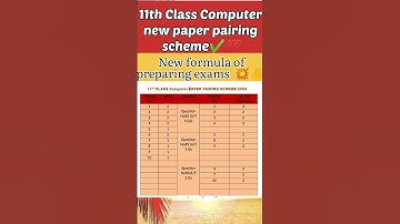 11th class computer pairing scheme 2023|| Class 11th paperpattern of computer 2023 #11thclass#2023