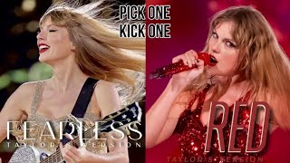 Taylor Swift: Eras Pick One, Kick One Part 37! Fearless TV vs Red TV