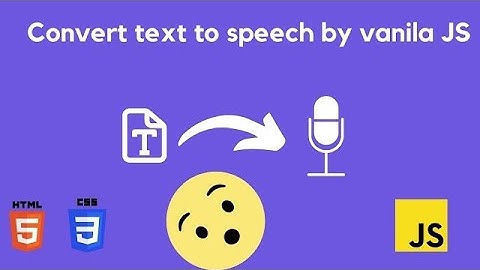 How to convert text to speech in JavaScript | #javascript #reactjs #project