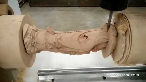 YXH 1330 4th rotary axis cnc router engraving wooden Buddha statue