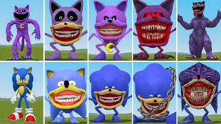 EVOLUTION OF ALL CATNAP MONSTER FAMILY VS EVOLUTION OF ALL SONIC TAPES ? in Garrysmod!,...