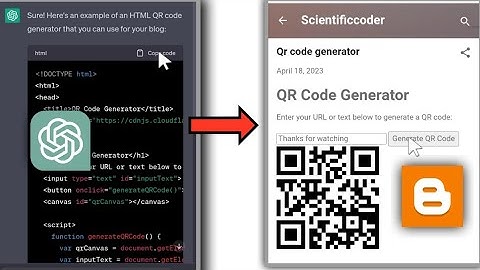 Using chat gpt make your own qr code generator website | #ScientificAndroid