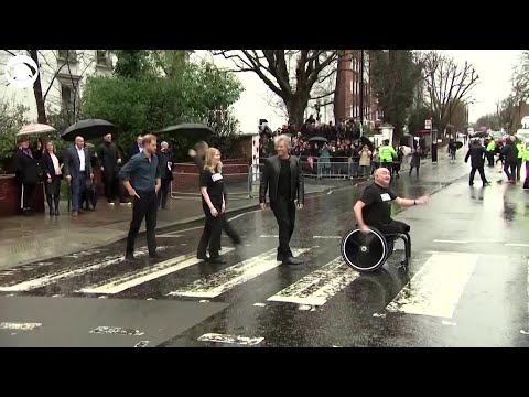 WEB EXTRA: Prince Harry and Jon Bon Jovi at Abbey Road