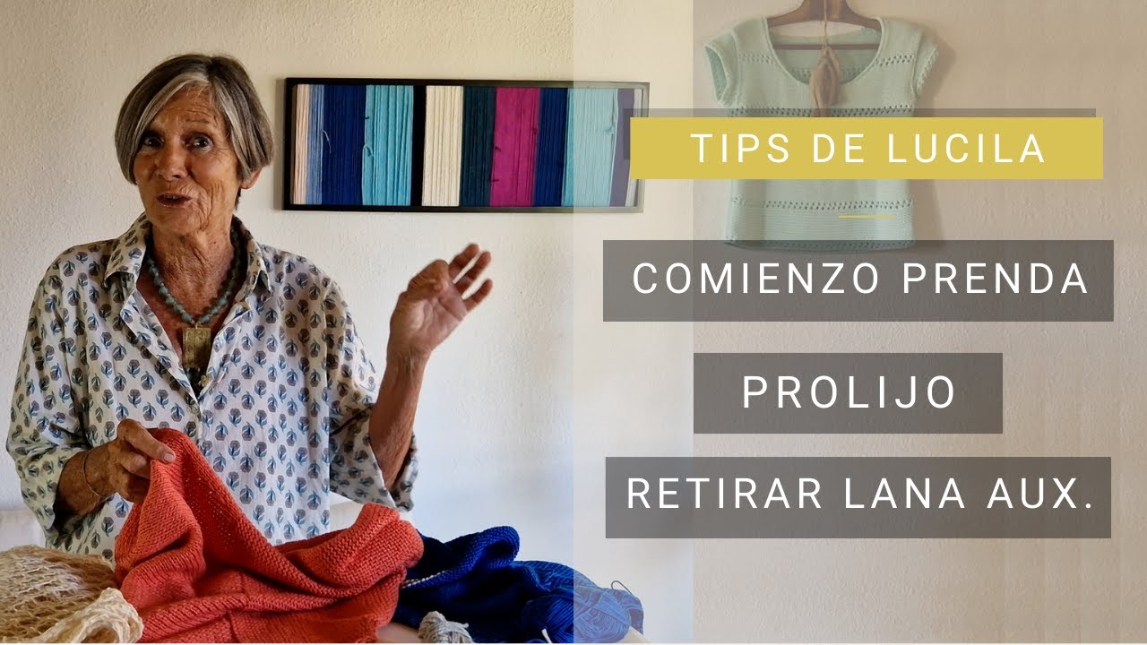 Lana auxiliar | Cómo retirar al comienzo de prenda 👌 Tips de Lucila
