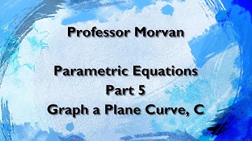 Math 142, 8.6 Part 5, Graph a Plane Curve, C