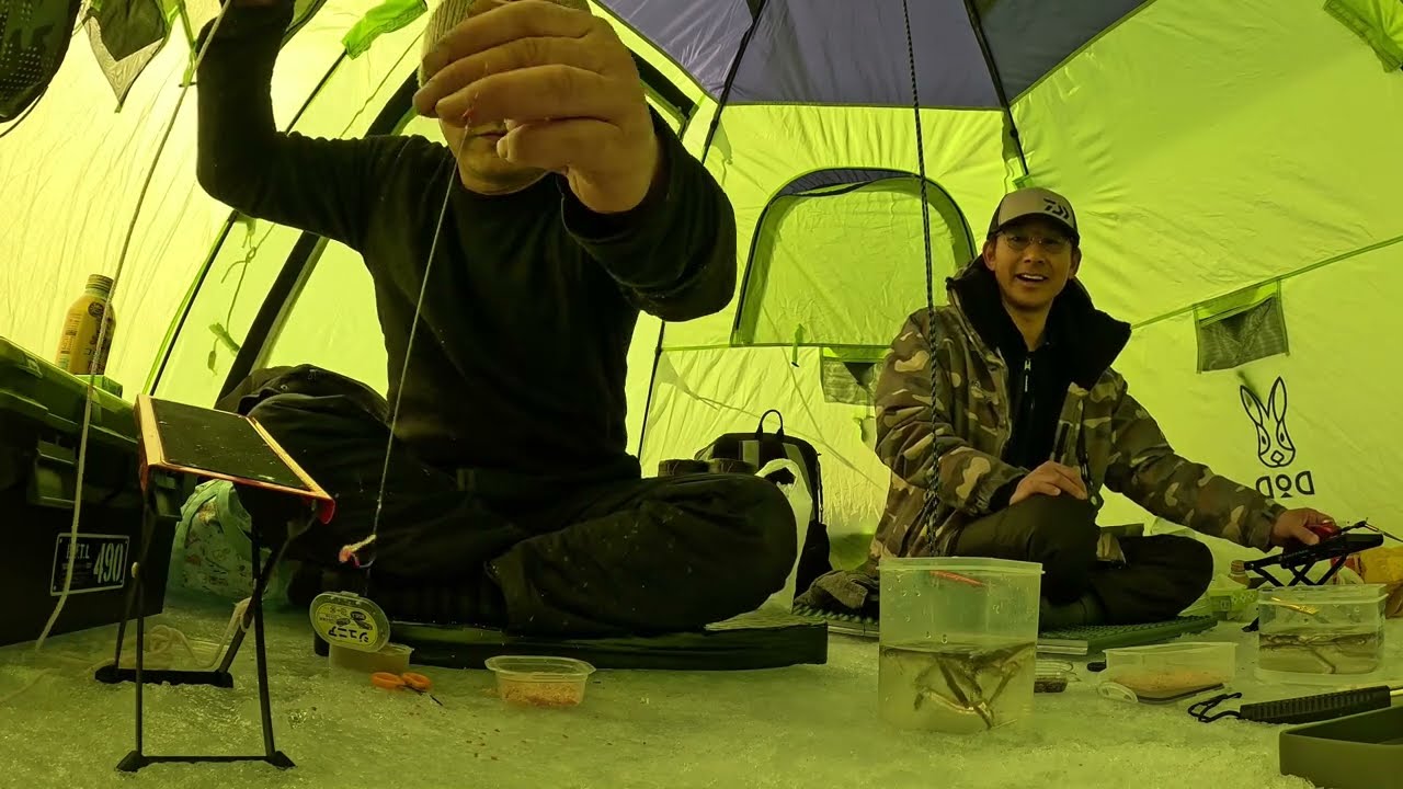 桧原湖氷上ワカサギ釣り最終釣行、ラストは雄子沢‼