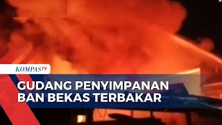 Kebakaran Melanda Gudang Penyimpanan Ban Bekas dan 3 Rumah di Makassar!
