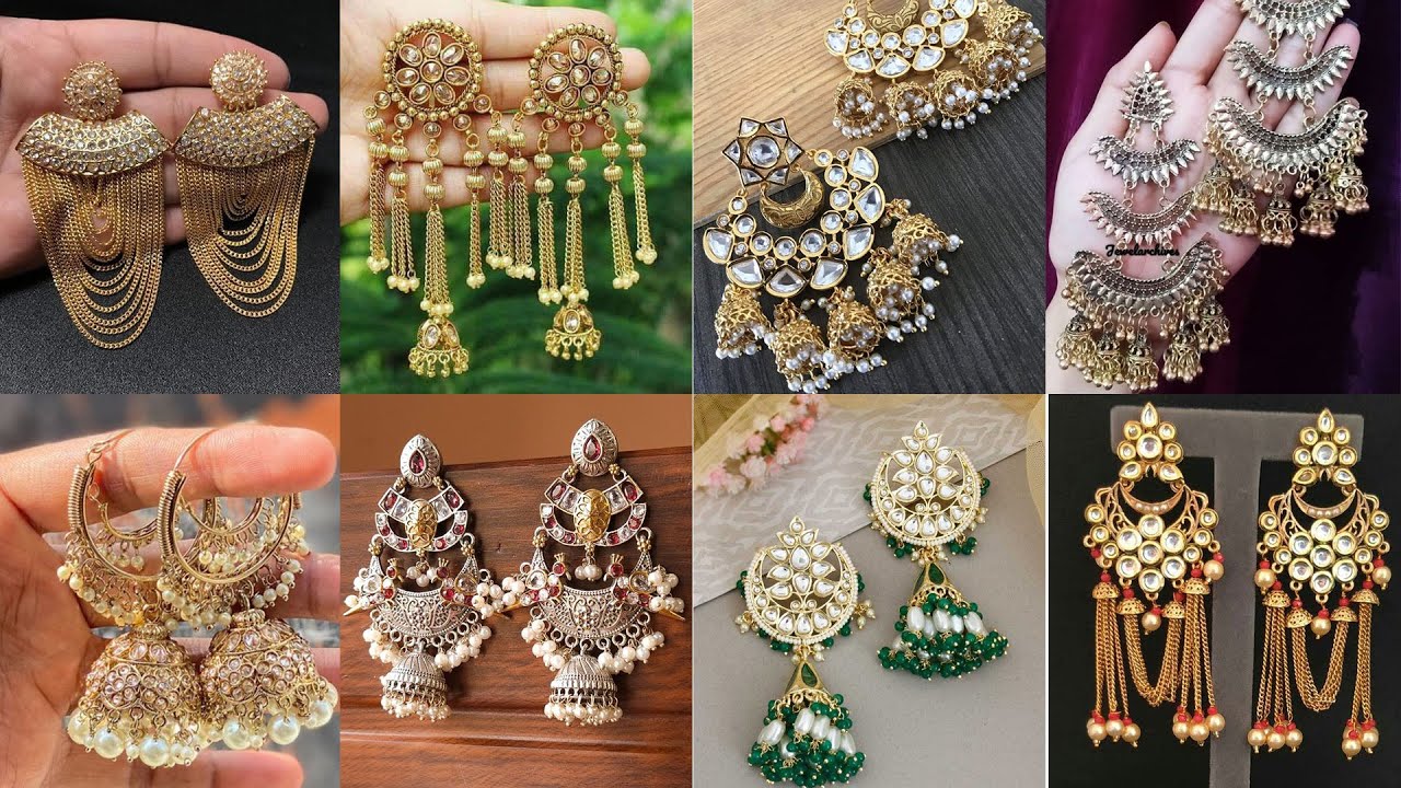 Latest trendy hoop earrings designs| artificial earrings designs in 2024  |beautiful jhumka designs - YouTube