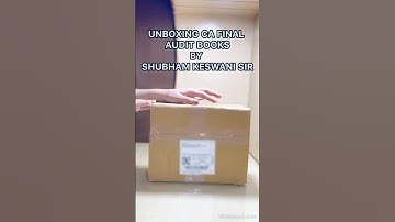 Unboxing CA Final Audit books by CA Shubham keswani sir📚#cafinal #cafinalaudit #cafinalpreparation