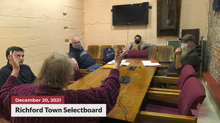 Richford Town Selectboard Meeting | 12/20/2021