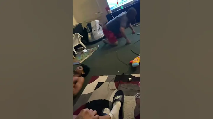 Me and my cousin doing the slam challenge
