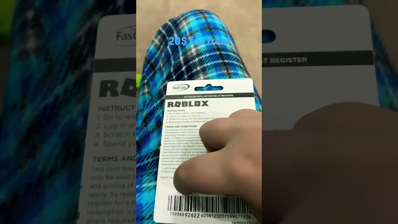 20 FREE GIFT CARD ROBLOX 