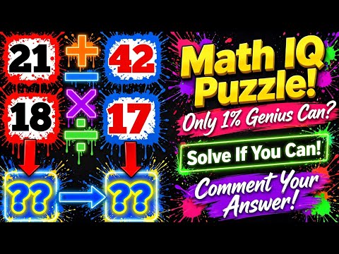 Only 1% Genius Can Solve This! Hard Math IQ Puzzle Challenge