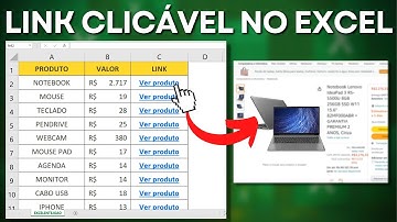 Link Clicável no Excel | Abrir Site ao clicar na célula do Excel | Catálogo Automático