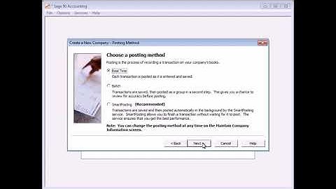 How to set-up a company in Sage 50
