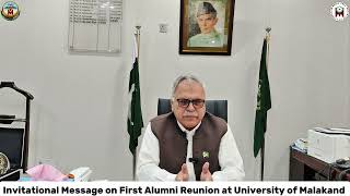Invitational Message of Honorable Vice Chancellor, UoM Prof Dr Mir Azam Khan regarding First Alumni Update