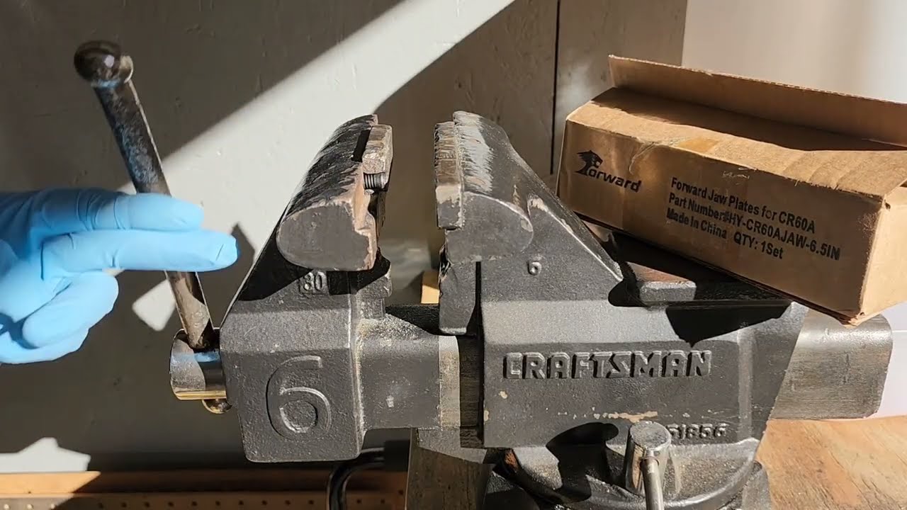 Craftsman 6inch Bench Vise Jaws Replacement - YouTube