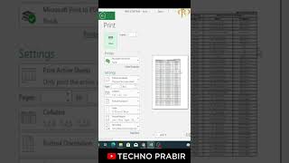 Print all data in single page in Excel | how to print large excel sheet in one page | #technoprabir screenshot 2