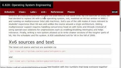 The first touch of the xv6 operating system