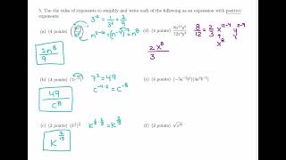Properties of Exponents Practice