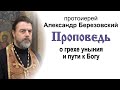 Проповедь о грехе уныния и пути к Богу (2021.10.01). Протоиерей Александр Березовский