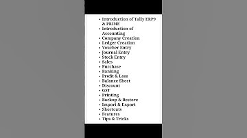 Tally syllabus for tally students👌👉 #shorts #youtubeshorts #tallyprime #tranding #viral