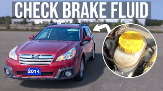 How to Check Brake Fluid Level - Subaru Outback (2009-2014)