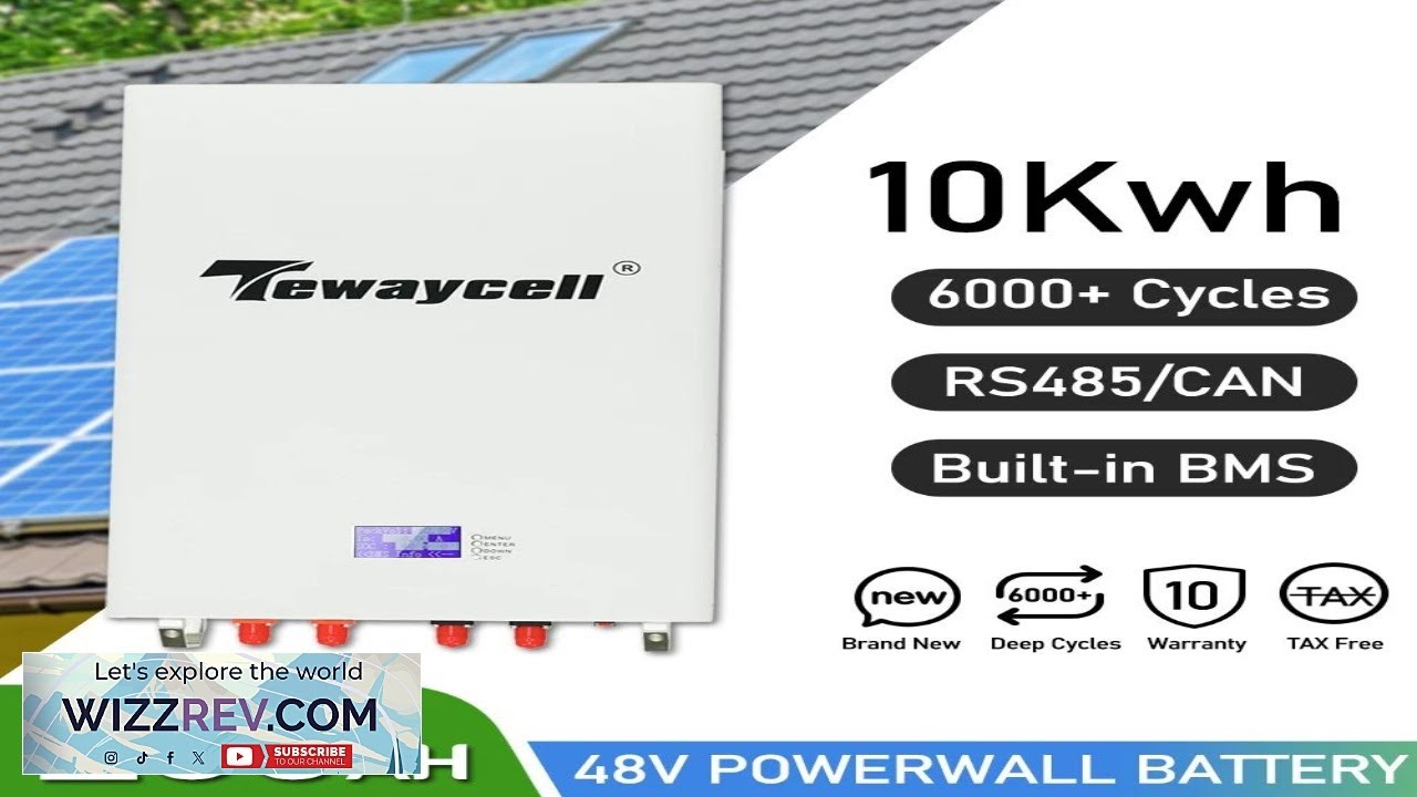 Tewaycell 48V 100Ah 200Ah Powerwall 5KWh 10KWh LiFePO4 Battery Pack With RS485