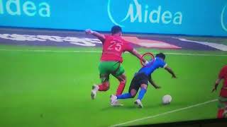A penalty was not awarded to Tanzania against Morocco in the round of 16 of the 2025 Africa Cup o...
