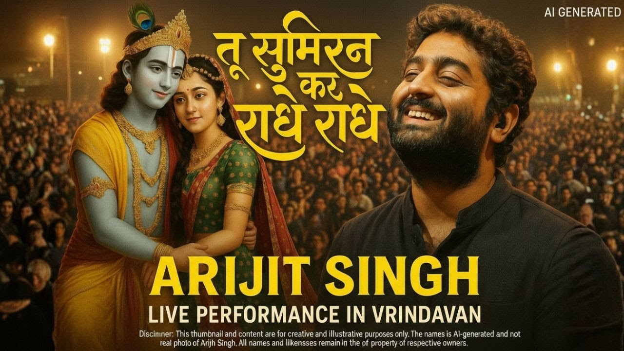 तू सुमिरन कर राधे राधे Arijit Singh Live in Vrindavan Radha Krishna Bhajan 