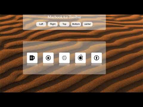 Macbook air toolbar design using REACTJS and styled-component