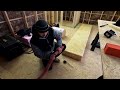 Wall insulation in workshop