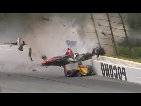 Scariest IndyCar Crash You will ever see-New Robert Wickens Crash-Car flies over other drivers head!