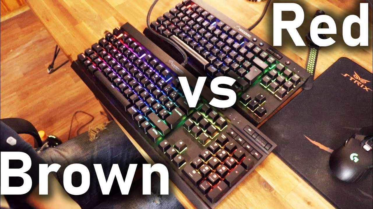 RED Switches VS Brown Switches | K65 vs K70 - YouTube