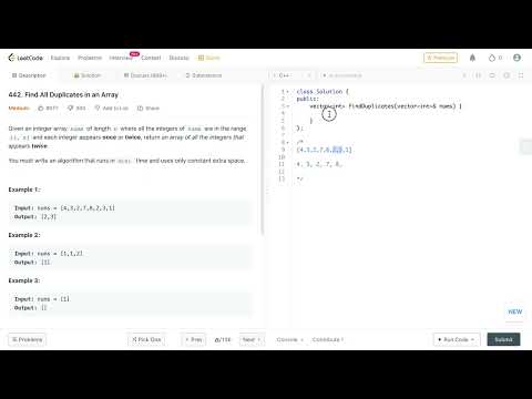 442  Find All Duplicates in an Array