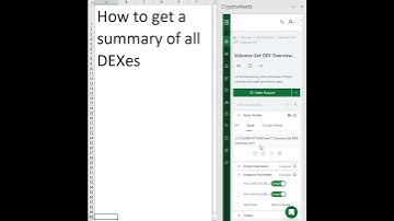 Get DeFiLlama data in Excel and Google Sheets - Volumes Get DEX Overview All