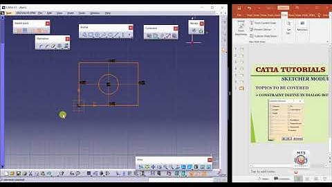 CATIA TUTORIALS (SKETCHER) LESSON 11 (CONSTRAINT DEFINED IN DIALOG BOX (GEOMETRICAL CONSTRAINT))
