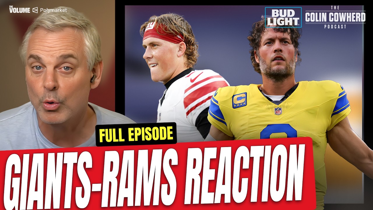 Giants-Rams Reaction: Jaxson Dart injured, Davante Adams Dominates; Bears | Colin Cowherd NFL