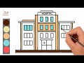 Draw and Color a Hospital; Learn colors for Kids