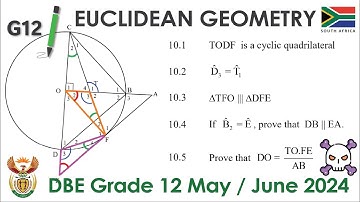 Grade 12 Euclidean Geometry  |  Circles  |  Past Paper  |  DBE June 2024 P2  |  Solution  |  SA