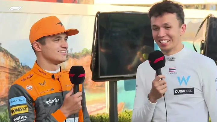 Lando and Albon chaotic Post race Interview | 2022...