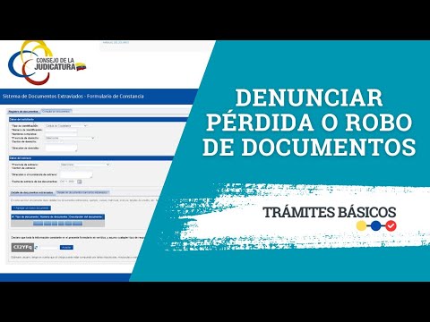Denunciar pérdida de documentos en Ecuador | Formulario en línea