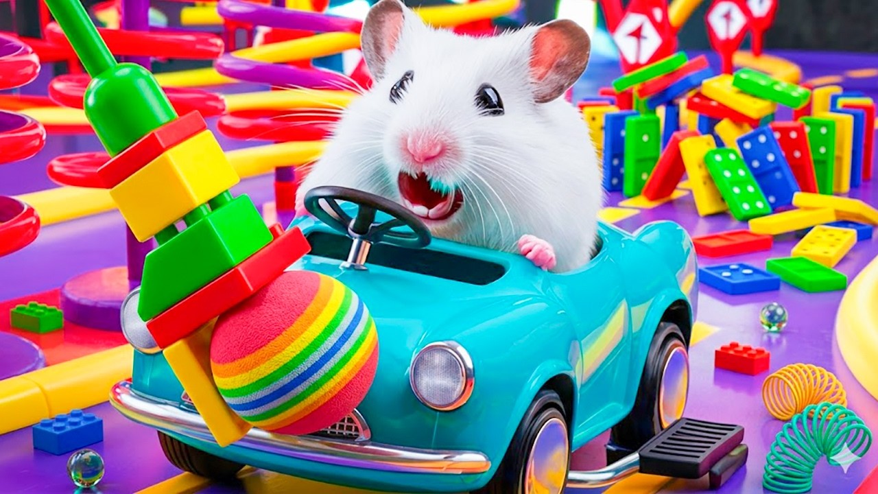 Hamster Escapes from the Super Speed ​​Race Track | Hamster Maze