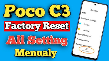 How to Reset Settings in Poco C3 // poco c3 factory reset//How to Reset Poco C3//POCO C3 Hard Reset