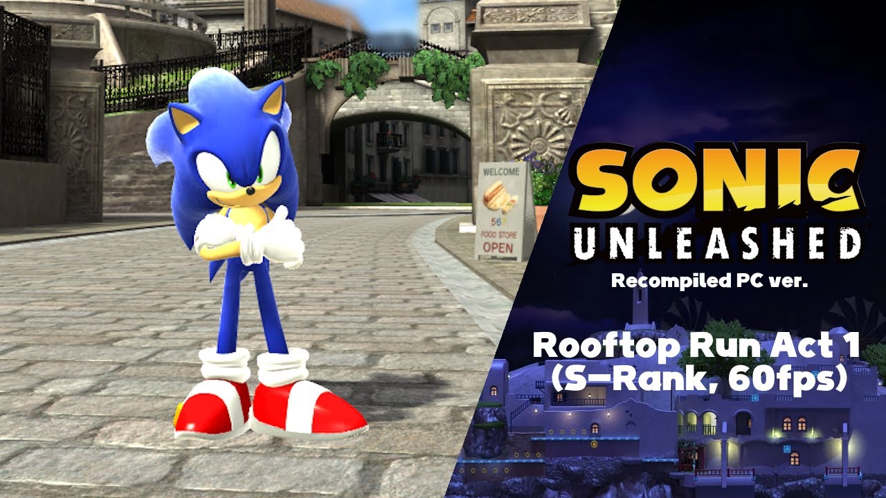 Sonic Unleashed (Recompiled/PC) - Rooftop Run Act 1 (S-Rank)