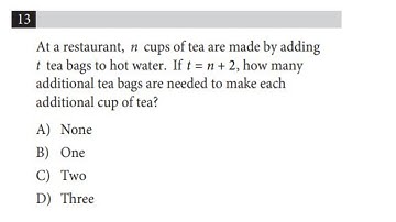 SAT Practice Test #5 Section 3: Math Test – No Calculator #13