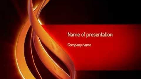 Abstract Orange Lines PowerPoint Template by PoweredTemplate.com