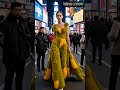 🍈 Jackfruit-Inspired Fashion Walk in Times Square NYC | Bold &amp; Funny Street Style