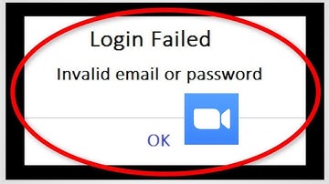 invalid email or password zoom problem solution | invalid email or password fix