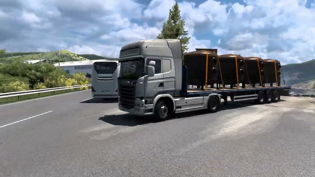 ETS2:  entrega Tanque Pressurizado entre O Barco até Vigo (Espanha)